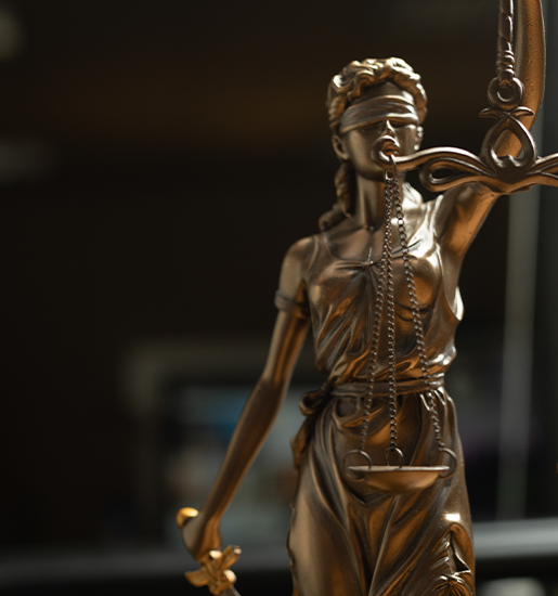 Legal and law statue of Lady Justice scales of justice