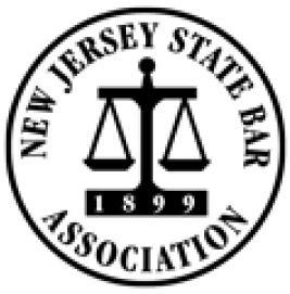 Badge depicting the logo for the New Jersey State Bar Association.